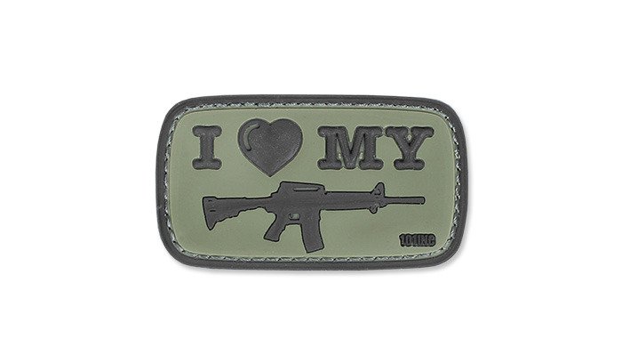 101-Inc-Naszywka-3D-I-Love-My-M4-Zielony-OD
