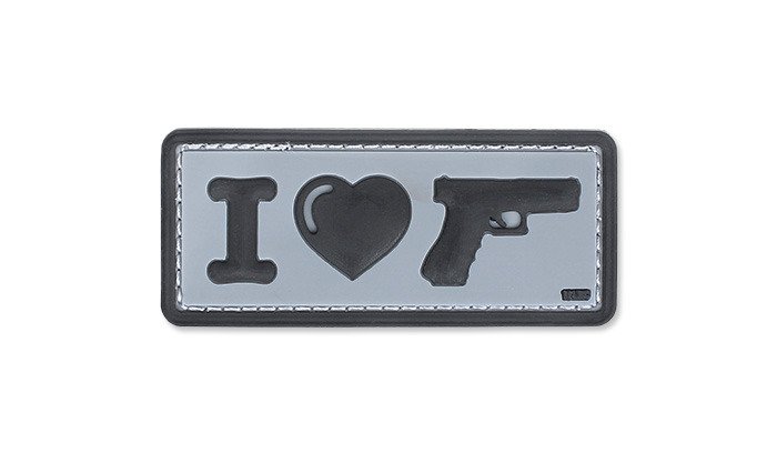 101-Inc-Naszywka-3D-I-Love-My-Sidearm-Szary