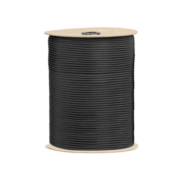 EDCX - Paracord-Type III 550 - 4 mm - Czarny - Szpula 300 m