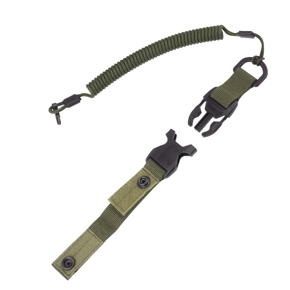EDCX-Szybko-wypinana-smycz-elastyczna-z-petla-do-paska-Army-Green-2031