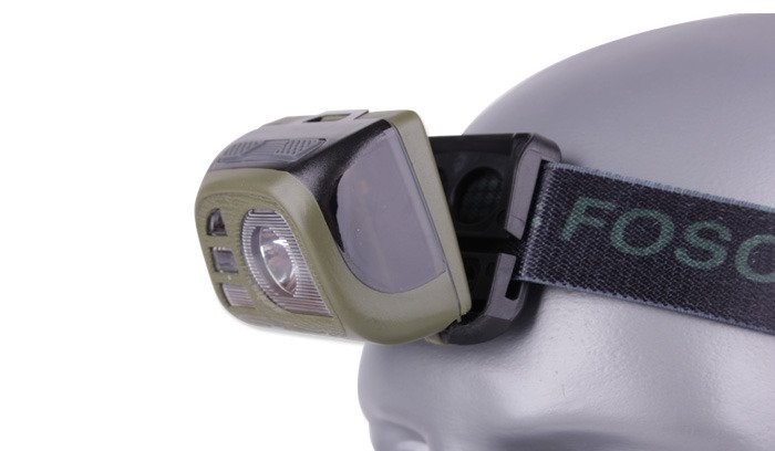 FOSCO - Latarka-czolowa-Tactical-Headlamp - 140 lumenow - Zielony - 369331-OD