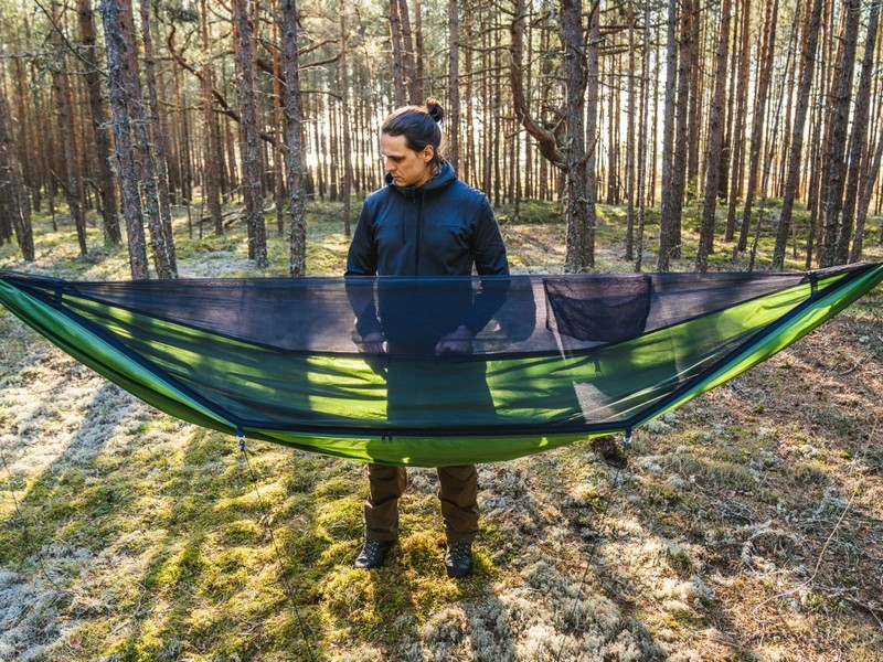 Hamak-Lesovik -DRAKA-oliwkowy-z-moskitiera-profesjonalny-wyprawowy-lentus-militaria