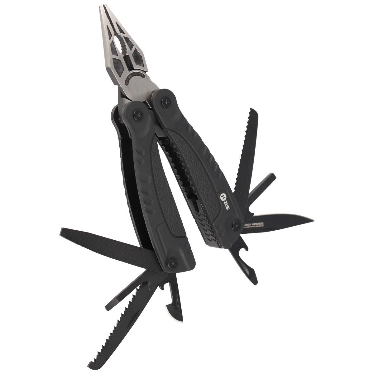 MULTITOOL-K25-TACTICAL-BLACK RUBBER-20-FUNKCJI-ETUI -33759