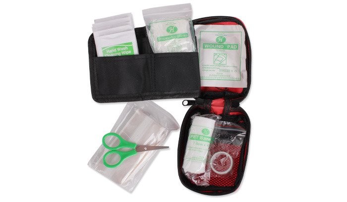 Mil-Tec - Apteczka-z-wyposazeniem-First Aid Kit - Mini Pack - Zielony OD - 16025800