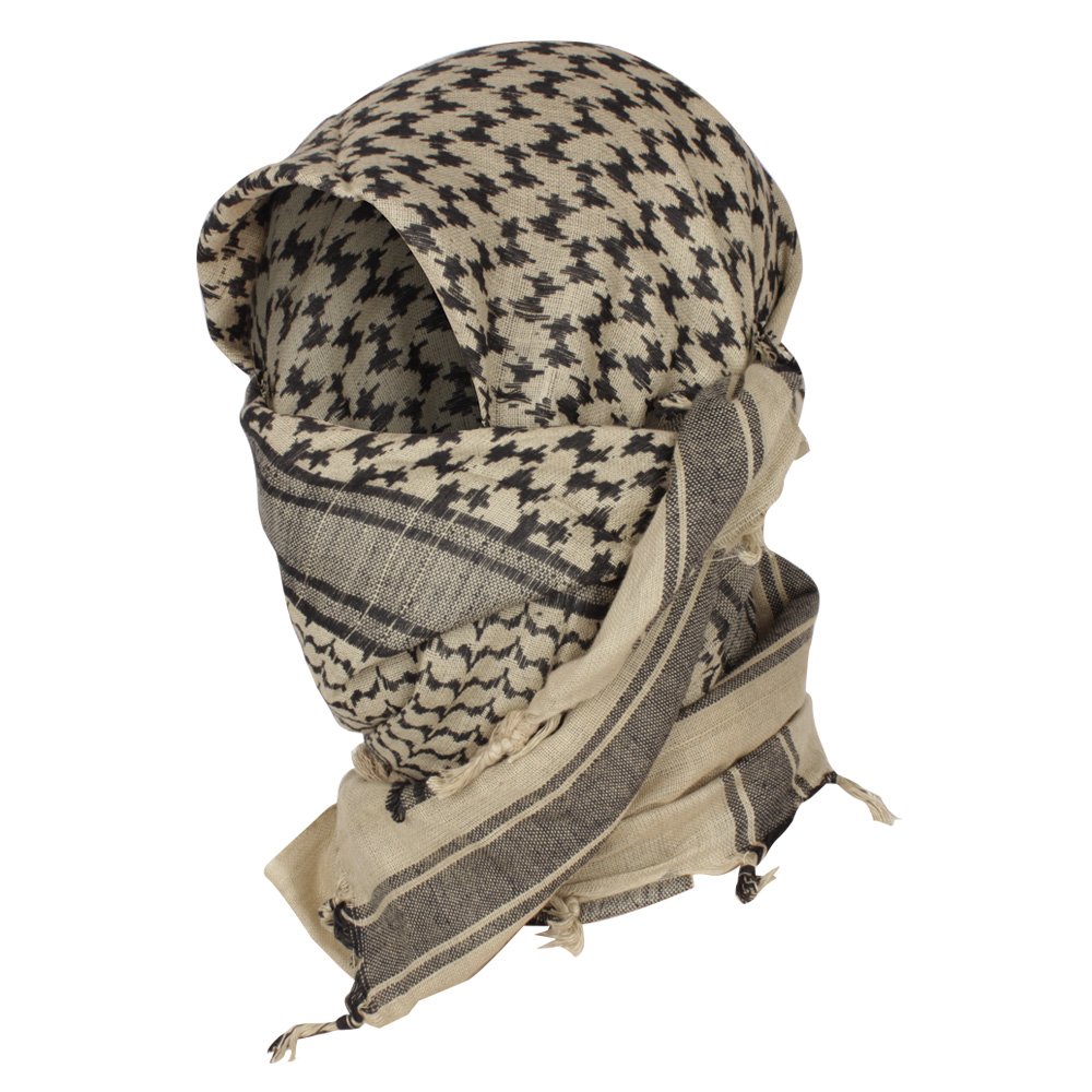 Mil-Tec-Chusta-Arafatka-Khaki-Czarna-12611000