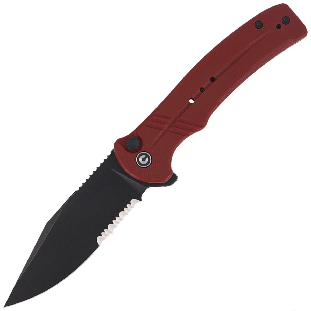NOZ-CIVIVI-COGENT-BURGUNDY-G10-BLACK-STONEWASHED-C20038E-2