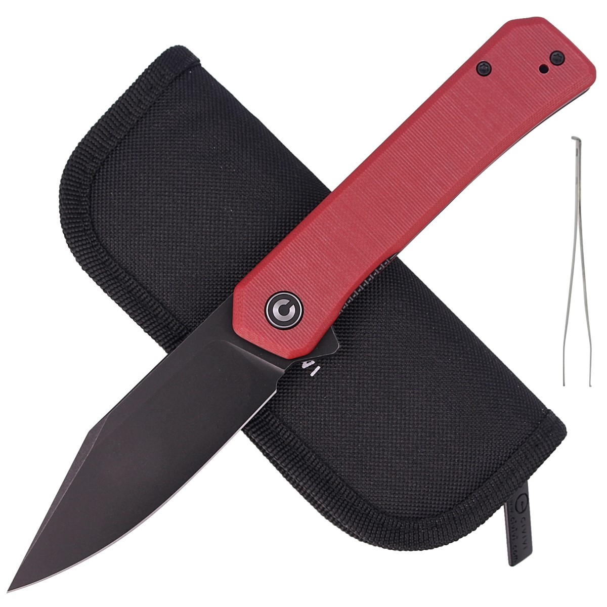 NOZ-CIVIVI-RELIC-BURGUNDY-G10-BLACK-STONEWASHED-C20077B-2