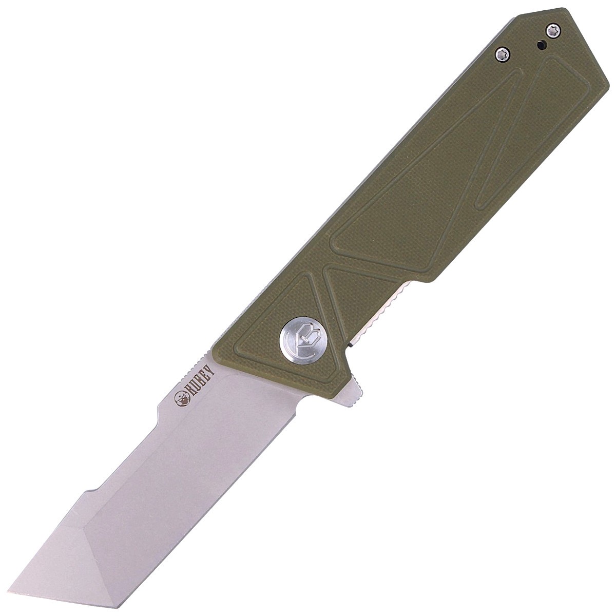 NOZ-KUBEY-KNIFE-AVENGER-GREEN-G10-BEAD-BLASTED-D2-KU104B