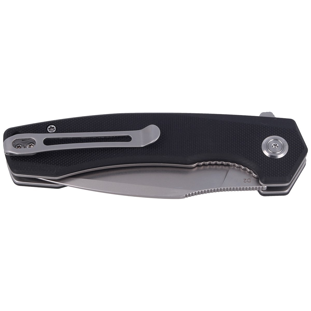 NOZ-KUBEY-KNIFE-BLACK-G10-BEAD-BLASTED-D2-KU901E