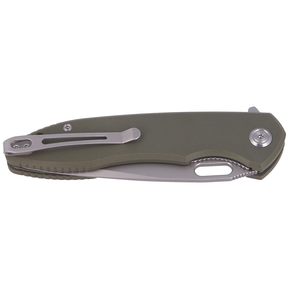 NOZ-KUBEY-KNIFE-DARKNESSS-GREEN-G10-BEAD-BLASTED-D2-KU003B