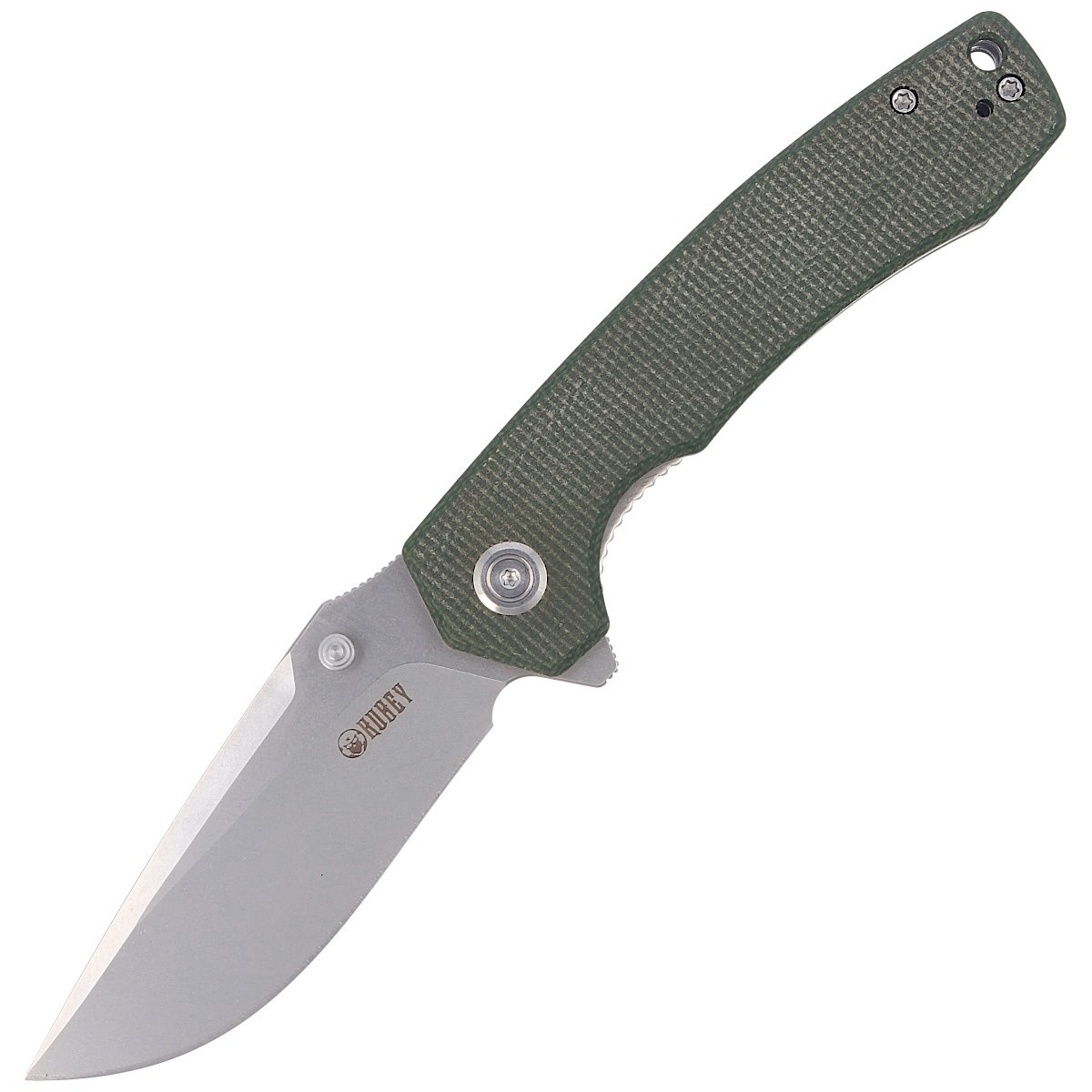 NOZ-KUBEY-KNIFE-GREEN-MICARTA-BEAD-BLASTED-D2-KU901C