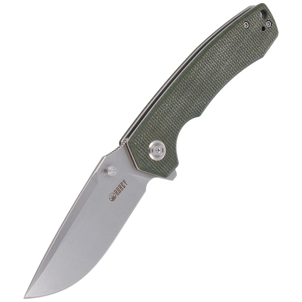 NOZ-KUBEY-KNIFE-GREEN-MICARTA-BEAD-BLASTED-D2-KU901C