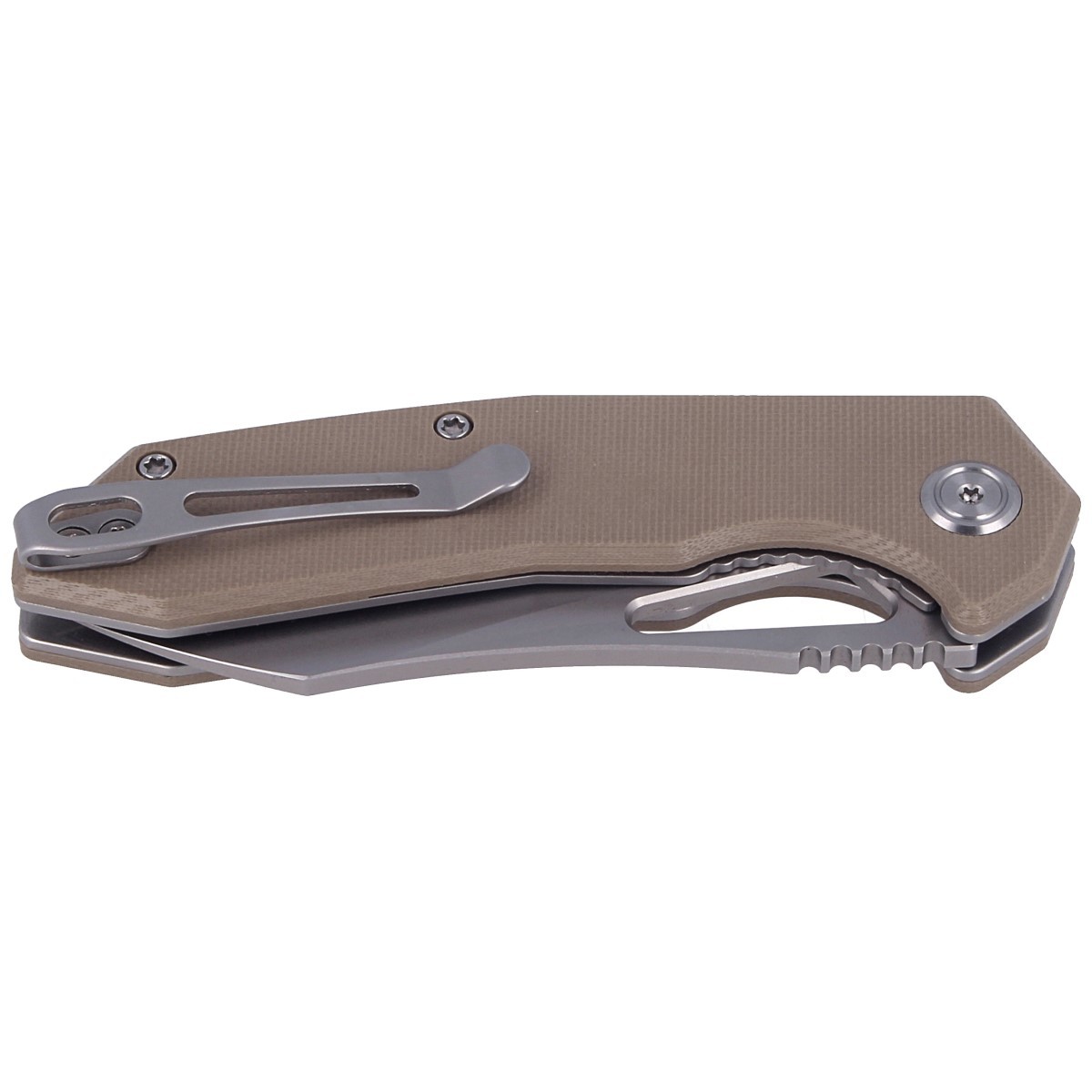 NOZ-KUBEY-KNIFE-NEW-VAGRANT-TAN-G10-SANDBLAST-AUS-10-KU291B