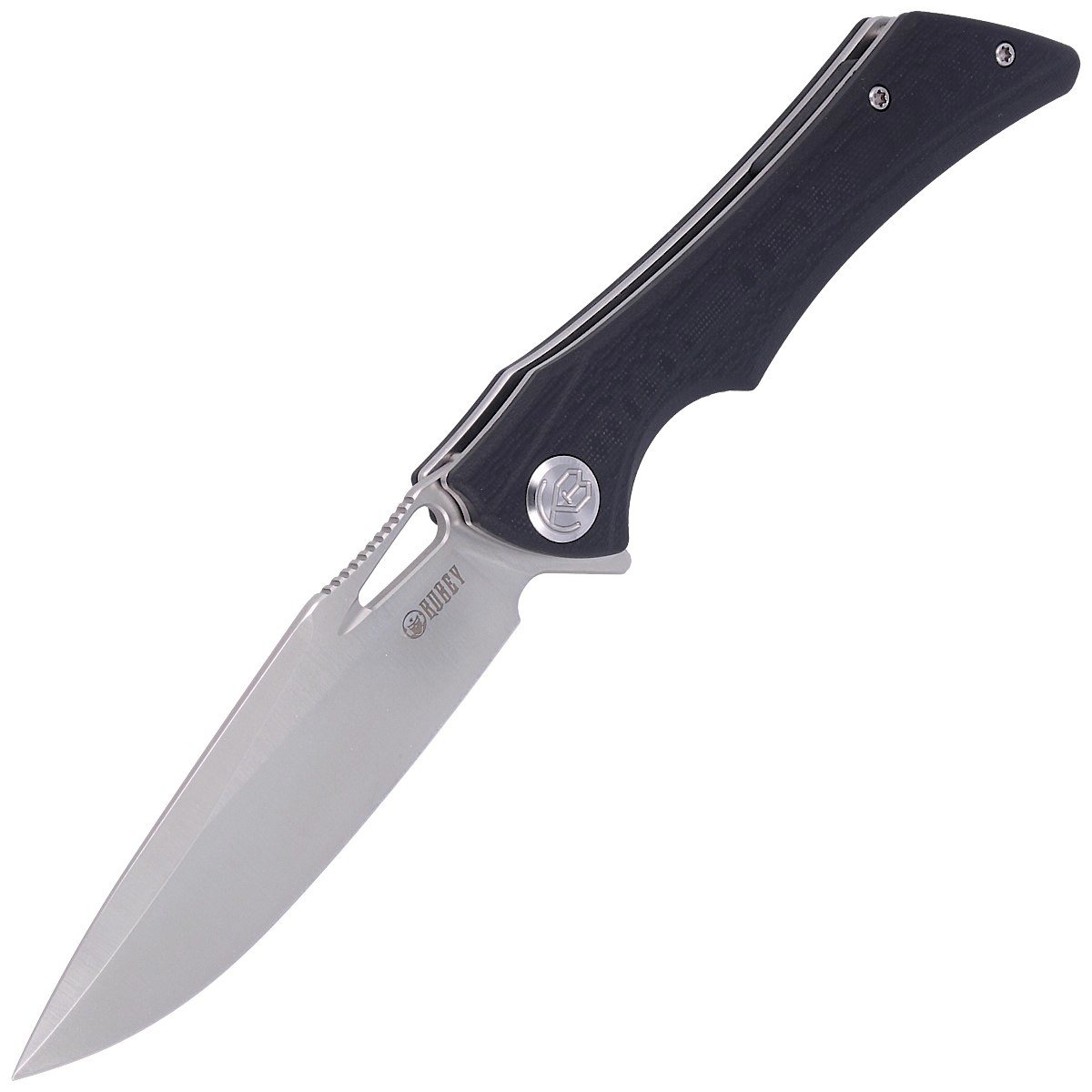 NOZ-KUBEY-RAVEN-BLACK-G10-SATIN-FINISHED-BLADE-BY JELLY-JERRY-KB245A