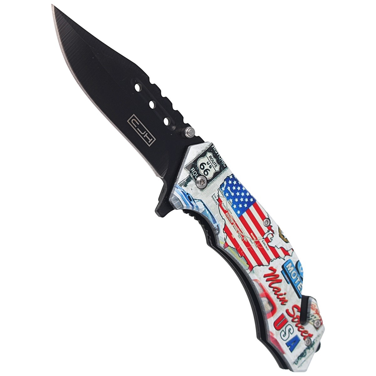 NOZ-RATOWNICZY-HERBERTZ-SOLINGEN-CJH-USA-FLAG-BLACK-BLADE-44004