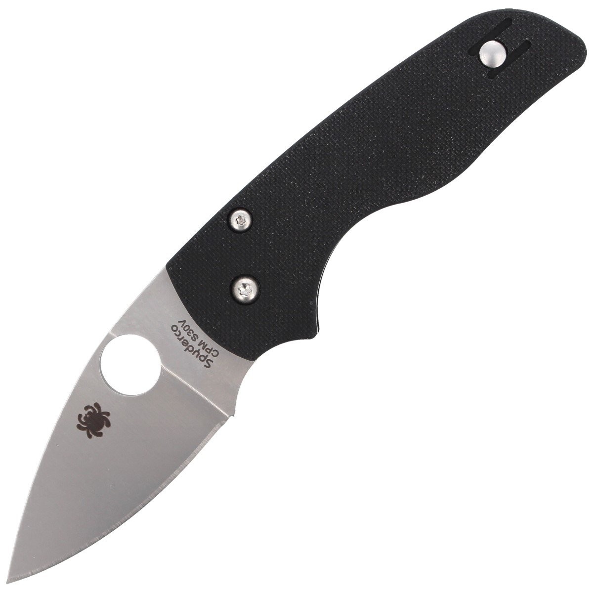 NOZ-SPYDERCO LIL' NATIVE-G-10-BLACK-COMPRESSION-LOCK-PLAIN-C230GP