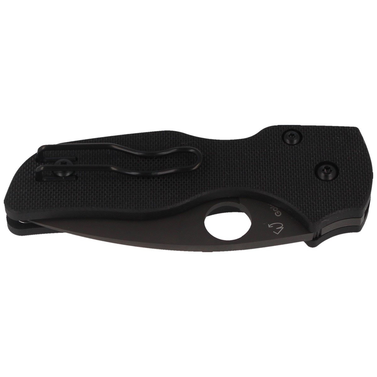 NOZ-SPYDERCO LIL'-NATIVE-G-10-BLACK-BLACK-BLADE-PLAIN-C230GPBBK