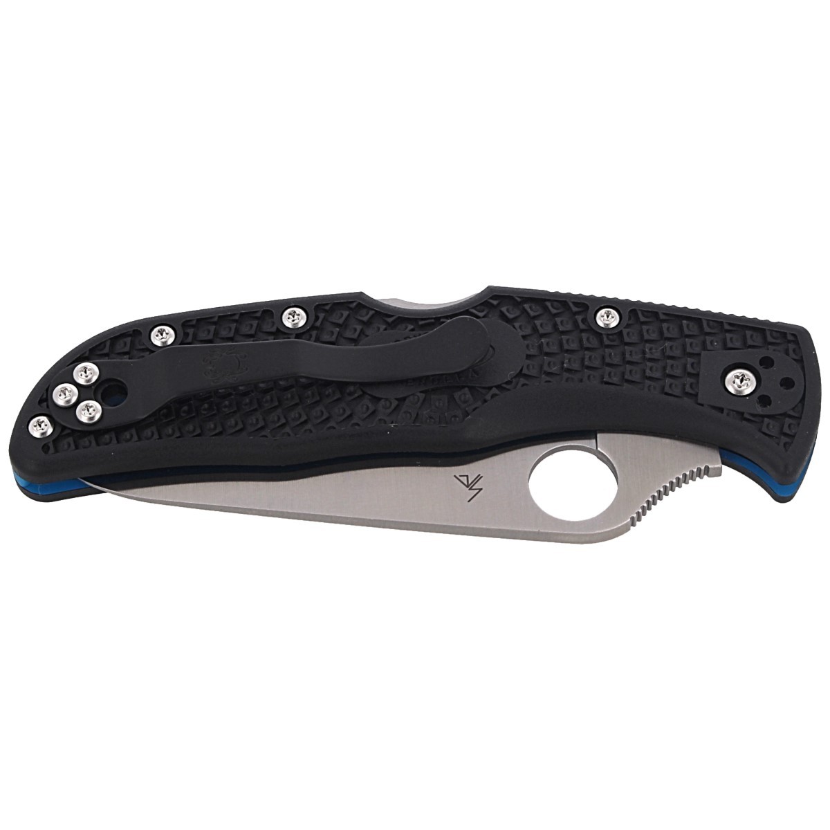 NOZ-SPYDERCO-ENDELA-LIGHTWEIGHT-THIN-BLUE-LINE-C243FPSBKBL