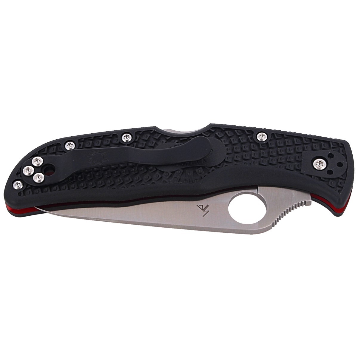 NOZ-SPYDERCO-ENDELA-LIGHTWEIGHT-THIN-RED-LINE-C243FPSBKRD