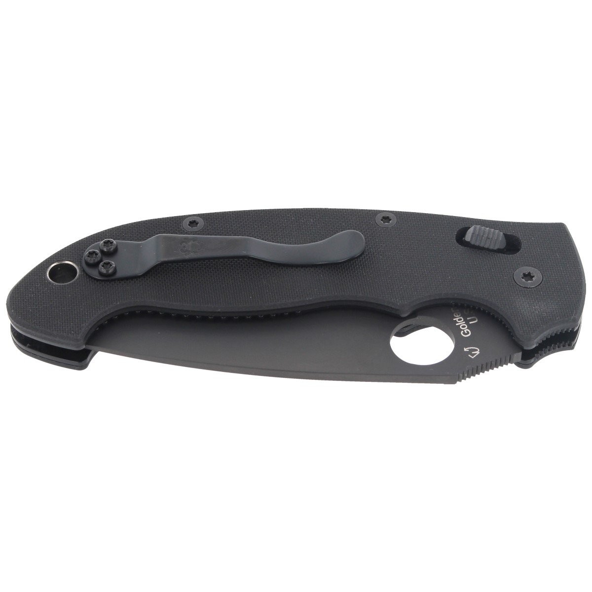 NOZ-SPYDERCO-MANIX-2 XL-G-10-BLACK -BLACK-BLADE-PLAIN-C95GPBBK2