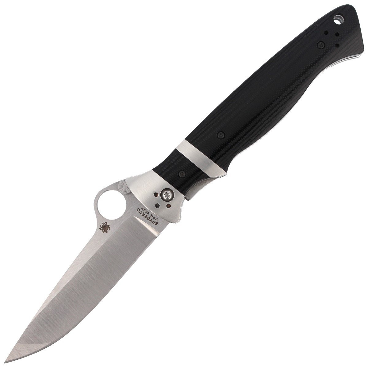 NOZ-SPYDERCO-VALLOTTON-SUB-HILT G-10 BLACK PLAIN (C149GP)