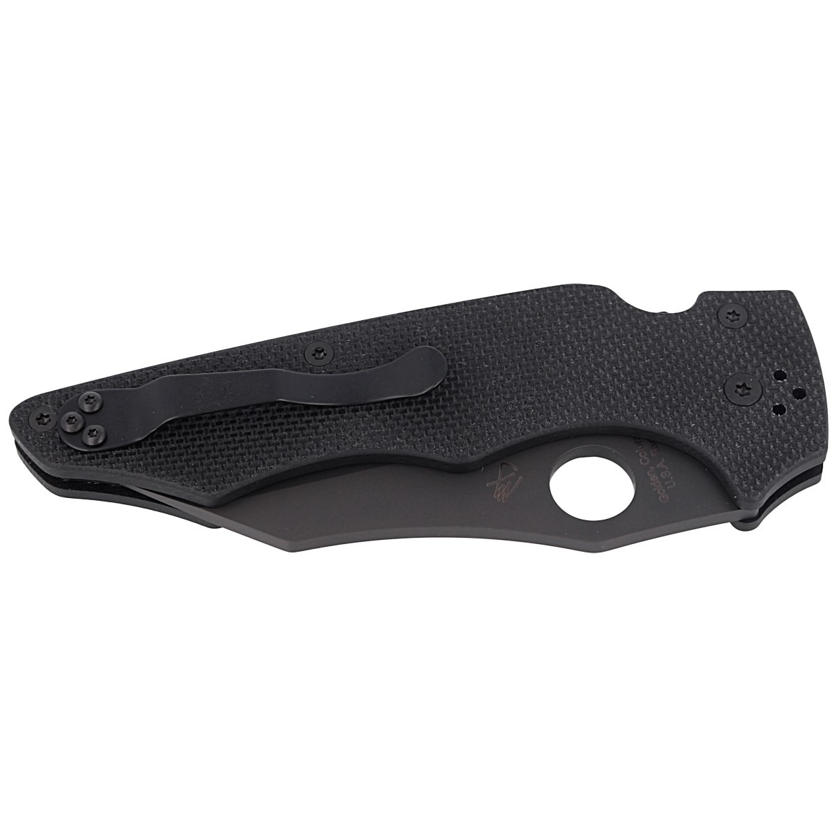 NOZ-SPYDERCO-YOJUMBO-G-10-BLACK-BLACK-BLADE-PLAIN-C253GPBBK