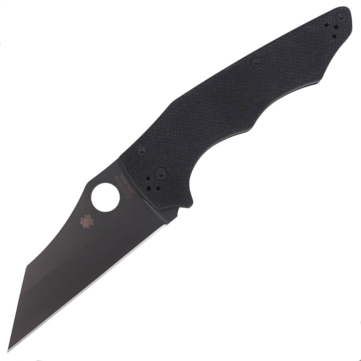 NOZ-SPYDERCO-YOJUMBO-G-10-BLACK-BLACK-BLADE-PLAIN-C253GPBBK