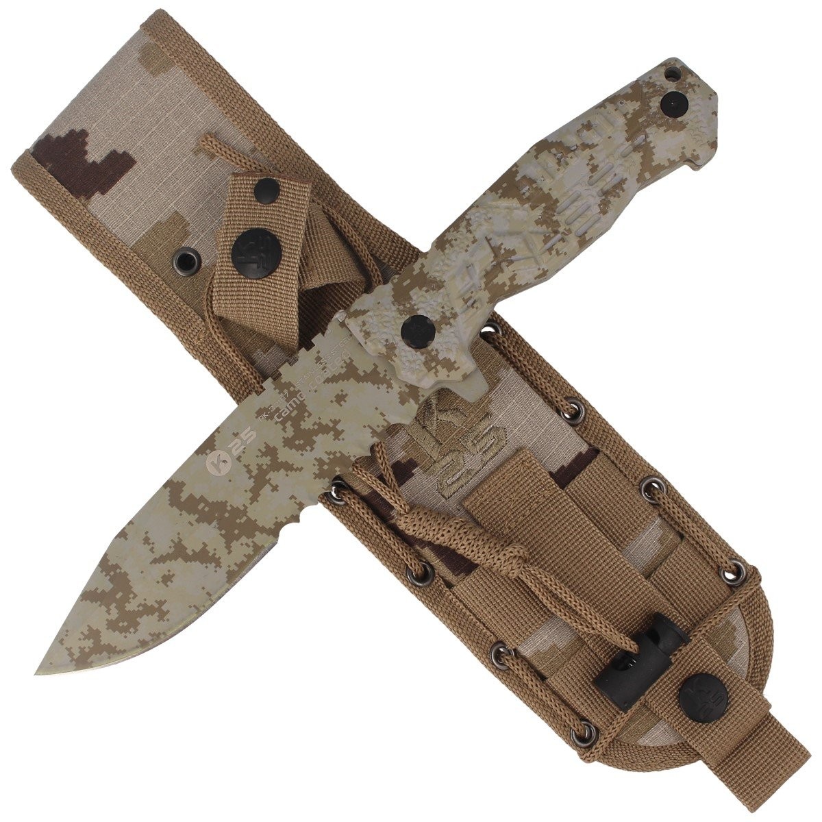 NOZ_K25_RUI_COYOTE_CAMO_TACTICAL_FIXED_140MM _32167_Taktyczny_Wojskowy_Pustynny_lentus_militaria