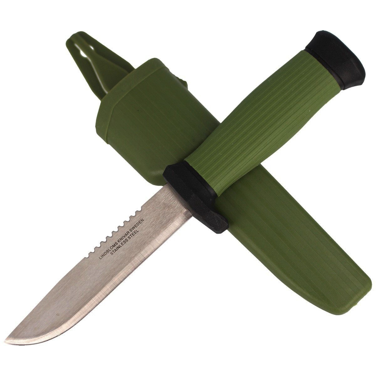 NOZ_LINDBLOMS_MYSLIWSKI _WEDKARKI_OLIVE_STAINLESS_115MM_4000_lentus_militaria