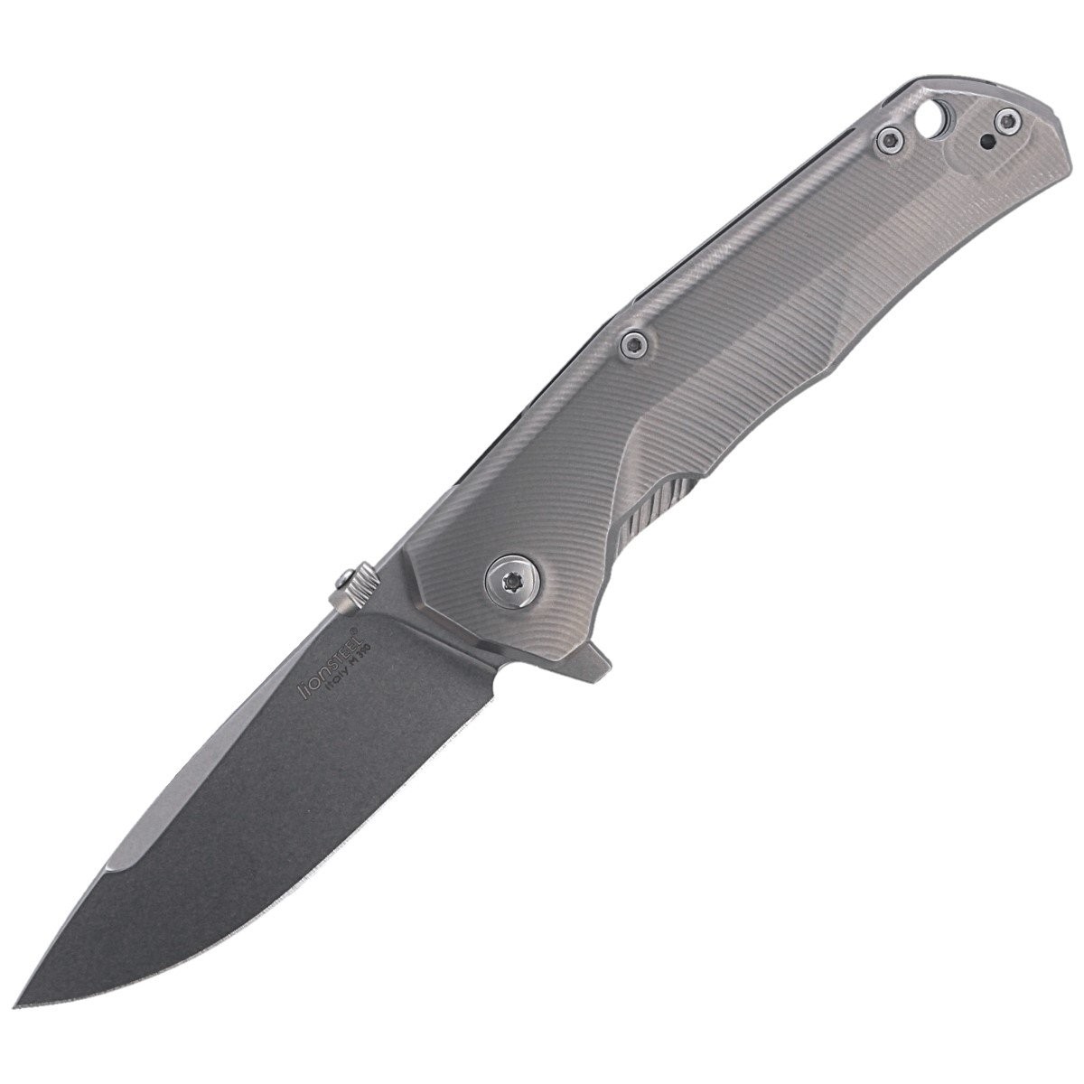 NOZ_LIONSTEEL_T.R.E._TITANIUM_GREY _SATIN_BLADE_TRE GY_lentus_militaria
