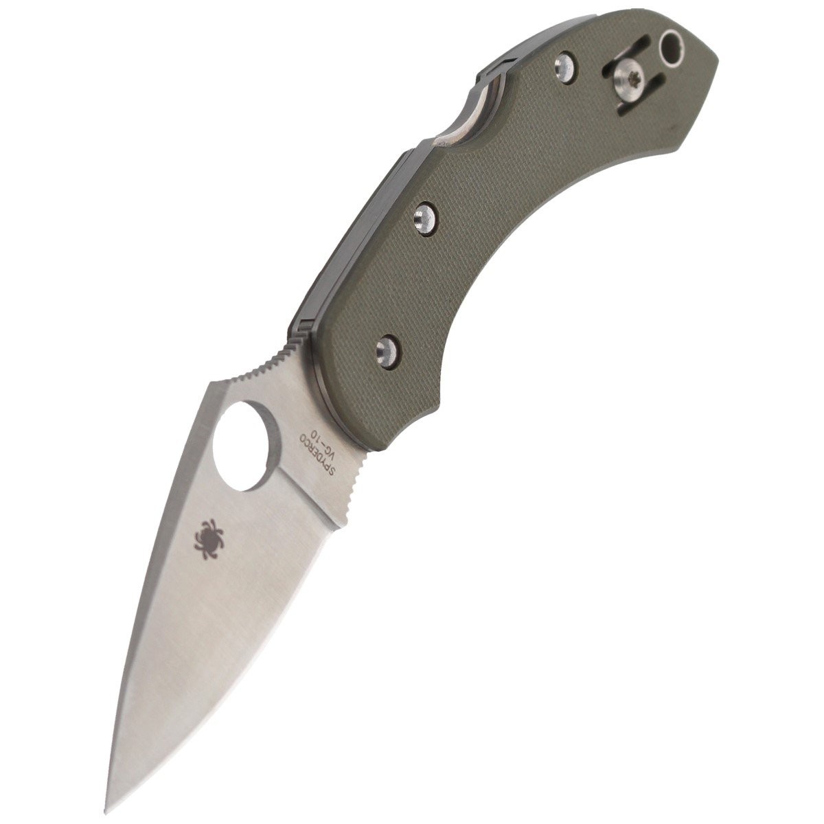 NOZ_SPYDERCO_DRAGONFLY_G-10_FOLIGE_GREEN_PLAIN_C28GPFG_lentus_militaria