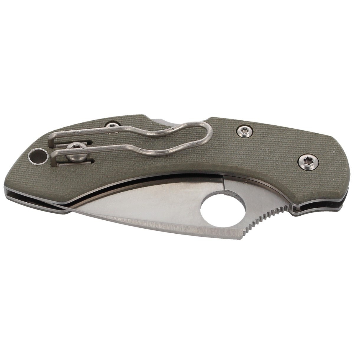 NOZ_SPYDERCO_DRAGONFLY_G-10_FOLIGE_GREEN_PLAIN_C28GPFG_lentus_militaria