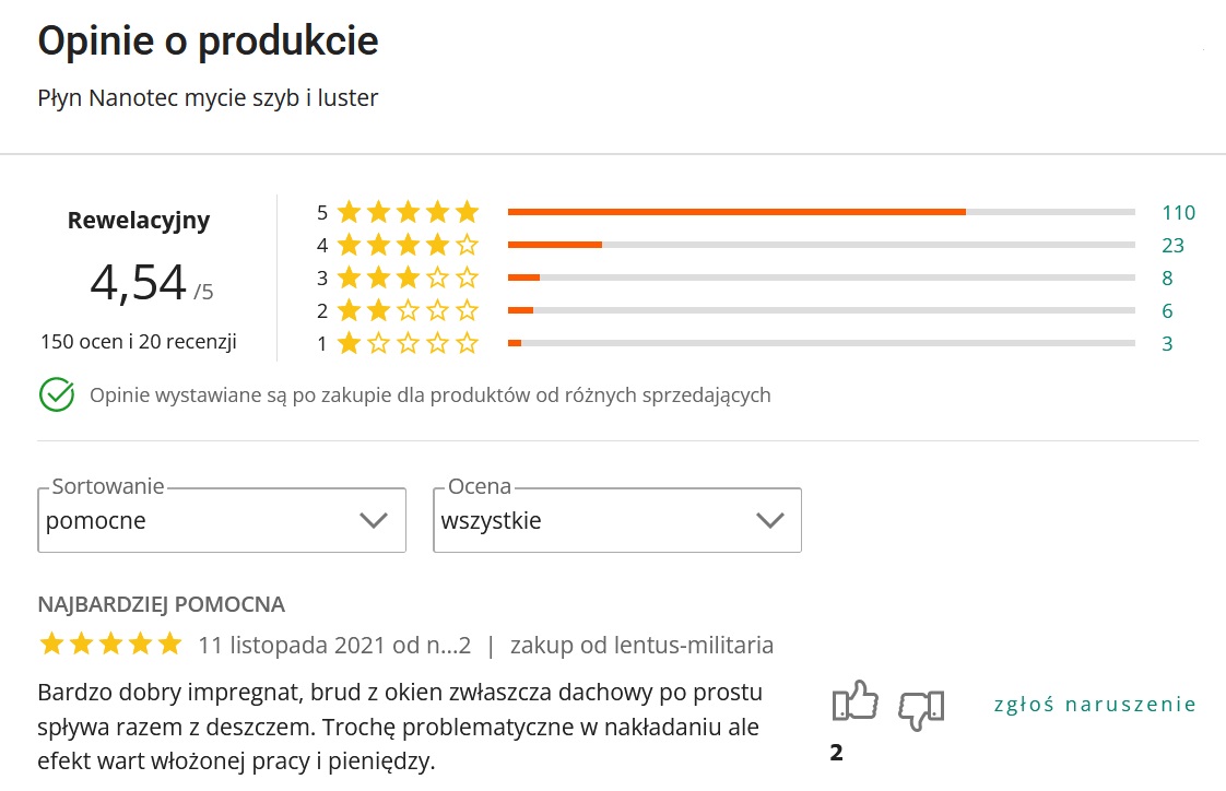 Opinie klientów o Nanotec do elewacji szklanych