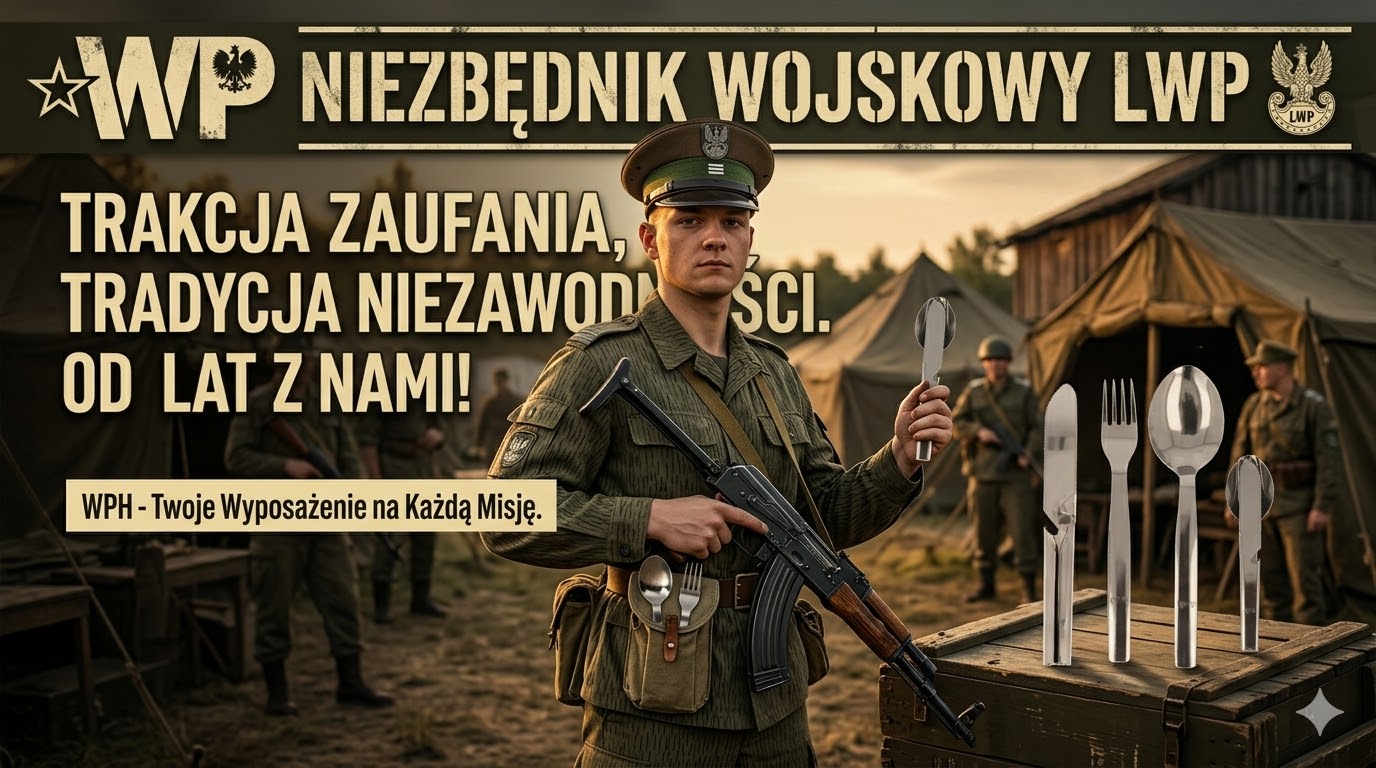 Niezbędnik 3 częściowy Ludowego Wojska Polskiego LWP Łyżkowidelec