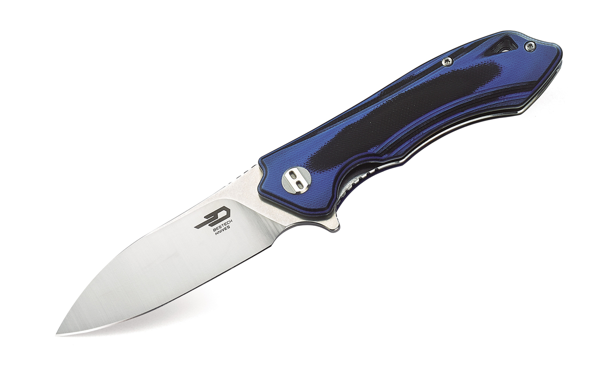Noz-Bestech-Beluga-Black-Blue-G10-Stonewash-Satin