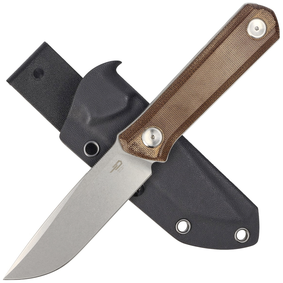 Noz-Bestech-Hedron-Brown-Canvas-Micarta-Stonewash-D2-by-Ostap-Hel