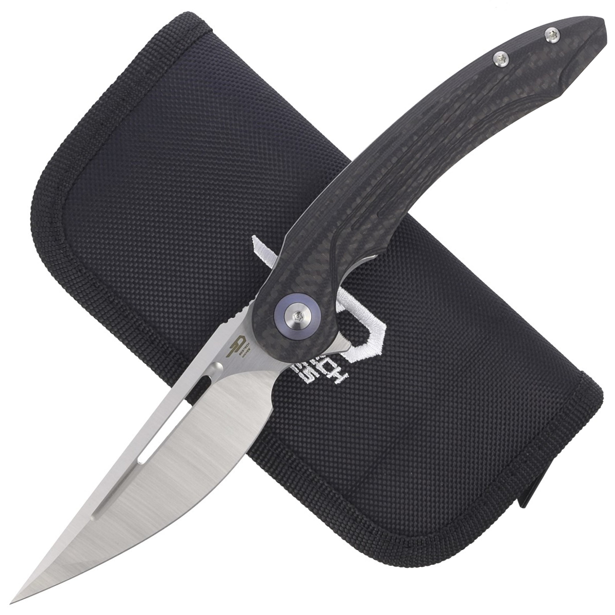 Noz-Bestech-Irida-Carbon-Fiber-Black-G10-Satin-14C28N-by-Kombou