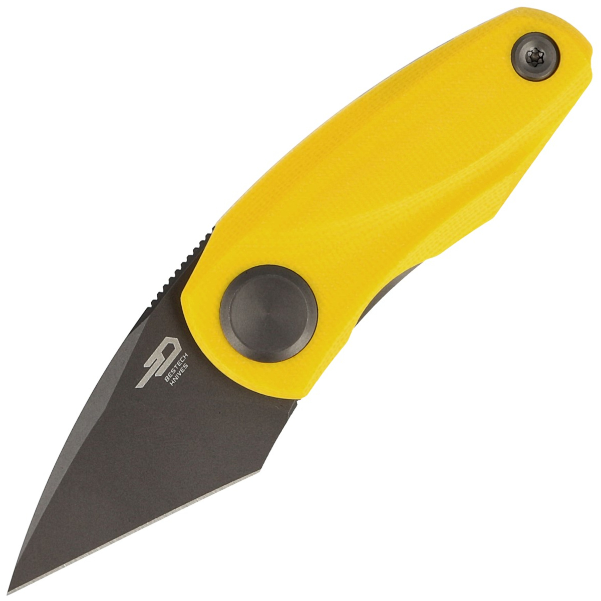 Noz-Bestech-Tulip-Yellow-G10-Grey-Titanized-14C28N-by-Ostap-Hel