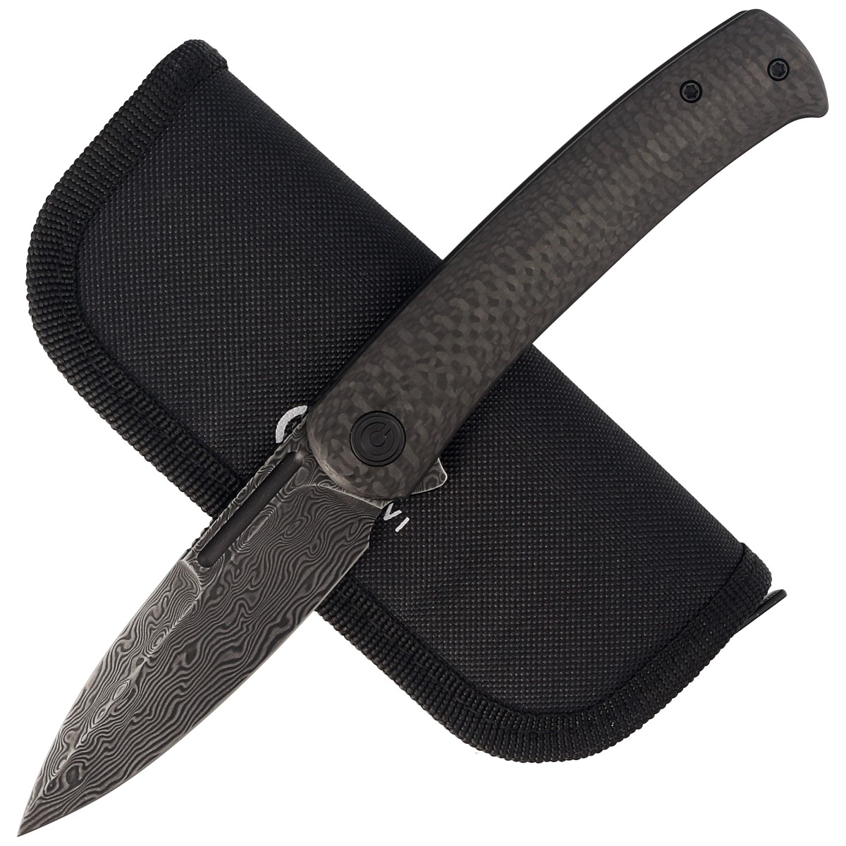 Noz-Civivi-Cetos-Twill-Carbon-Fiber-Black-Damascus