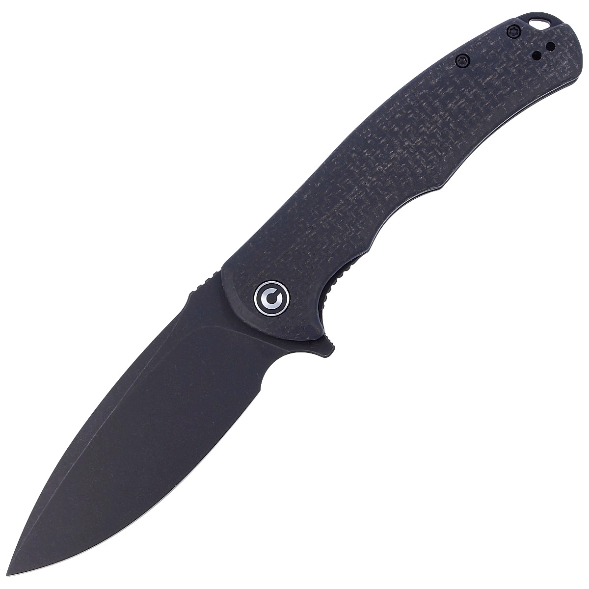 Noz-EDC-Skladany-CIVIVI-Praxis-Black-Coarse-Micarta-Black-Stonewashed