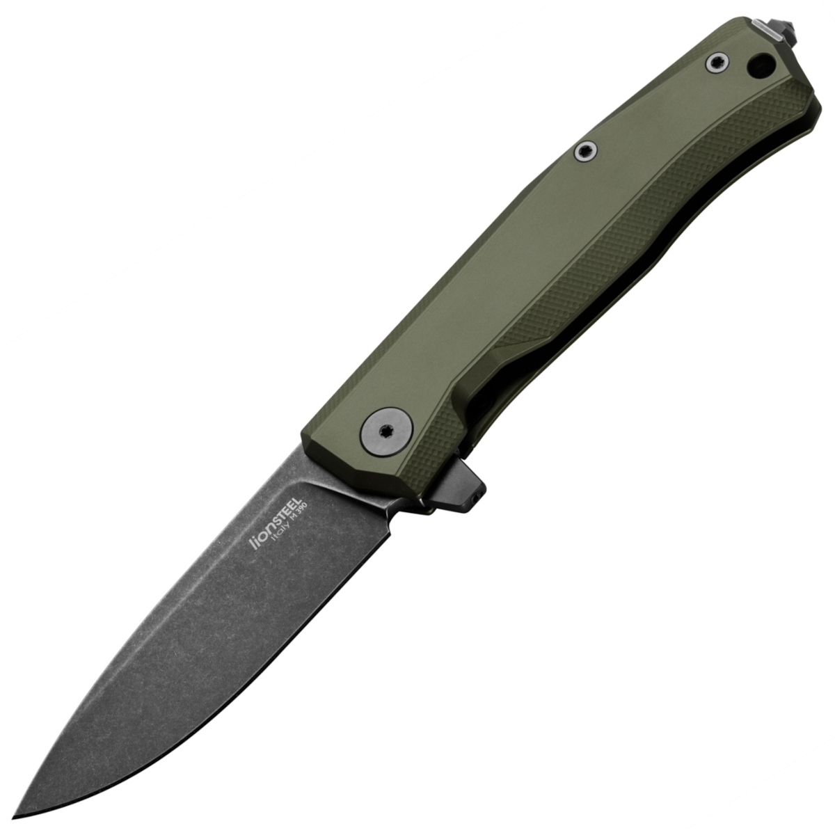 Noz-EDC-Skladany-LionSteel-Myto-Green-Aluminium-Old-Black
