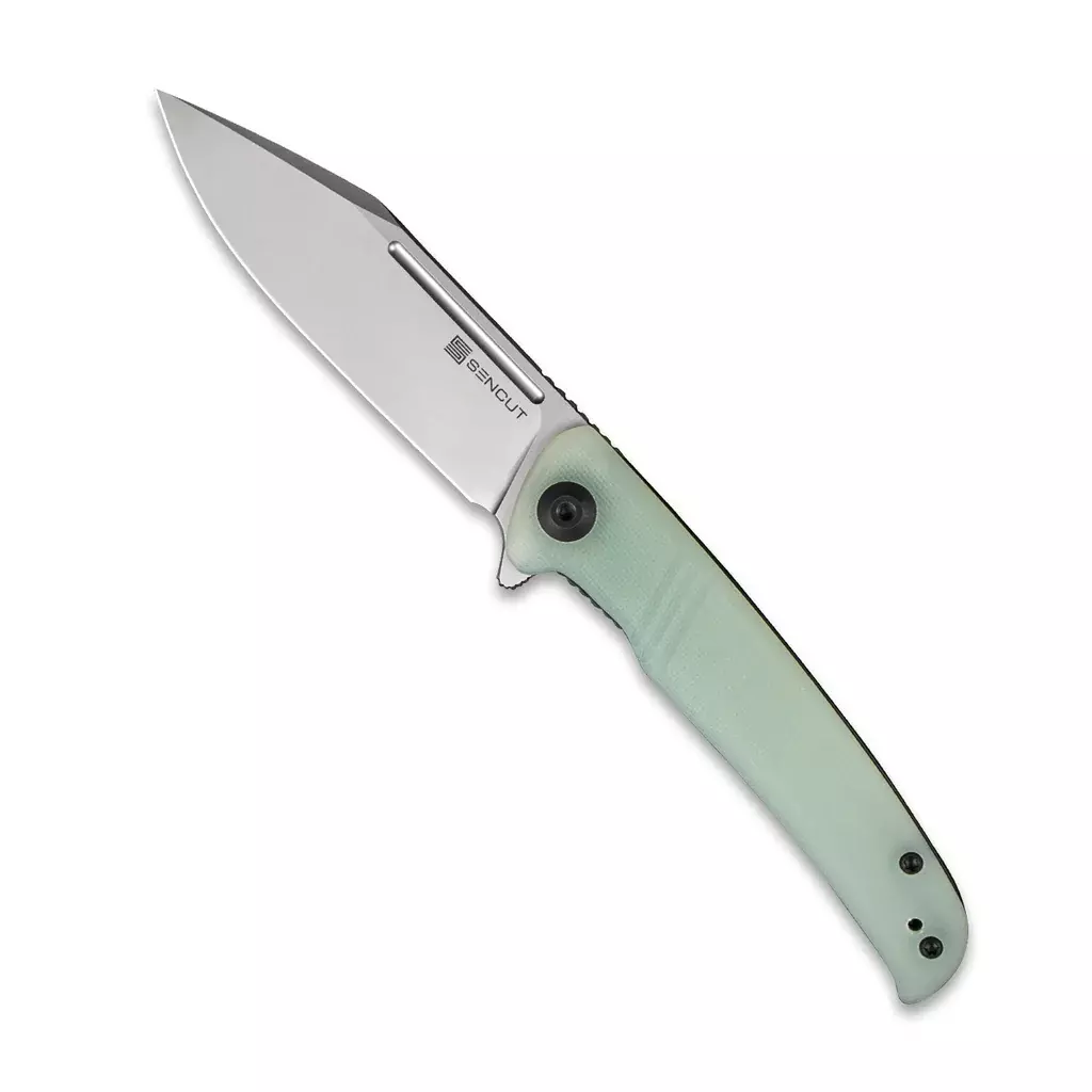 Noz-EDC-Skladany-Sencut-Brazoria-Natural-G10-Silver-Bead-Blasted-D2
