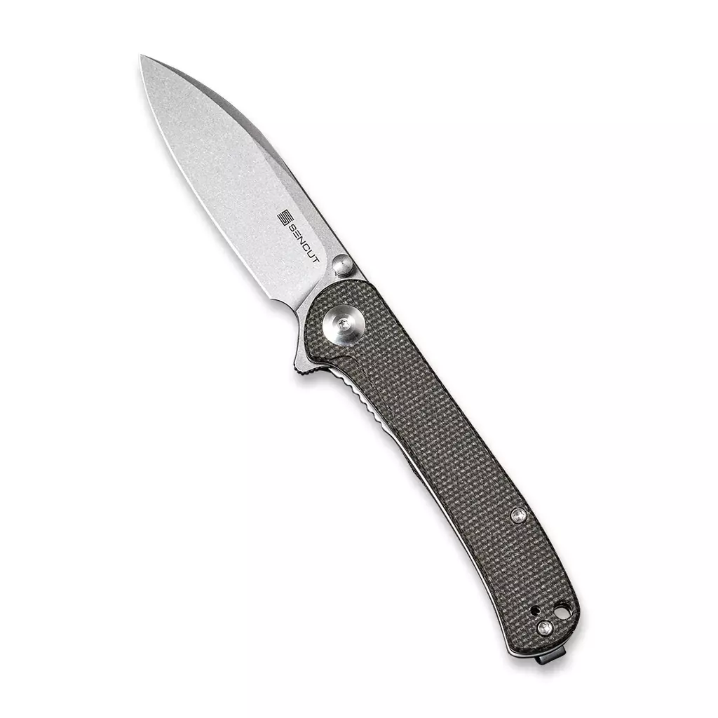 Noz-EDC-Skladany-Sencut-Scepter-Dark-Green-Micarta-Stonewashed