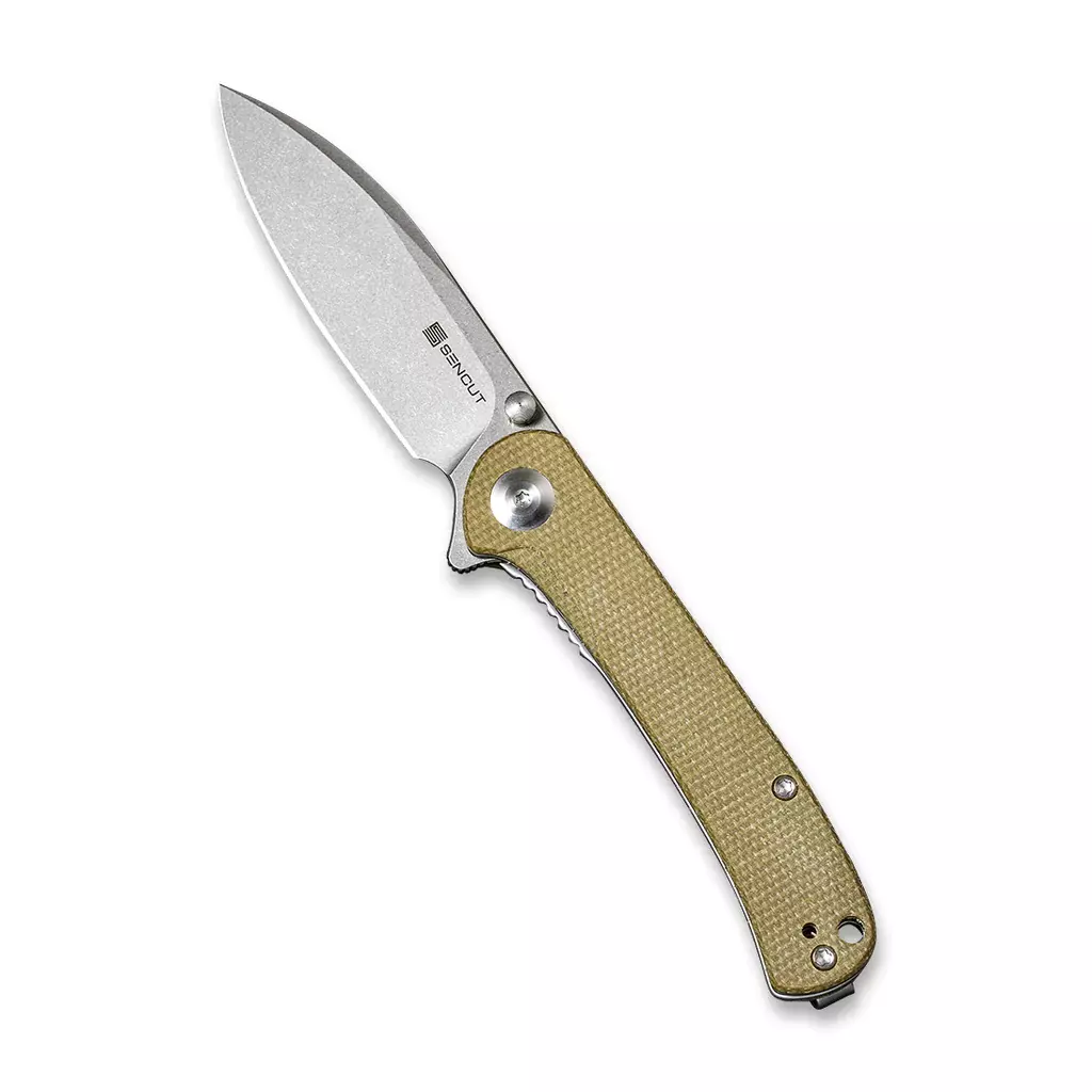 Noz-EDC-Skladany-Sencut-Scepter-Olive-Micarta-Stonewashed