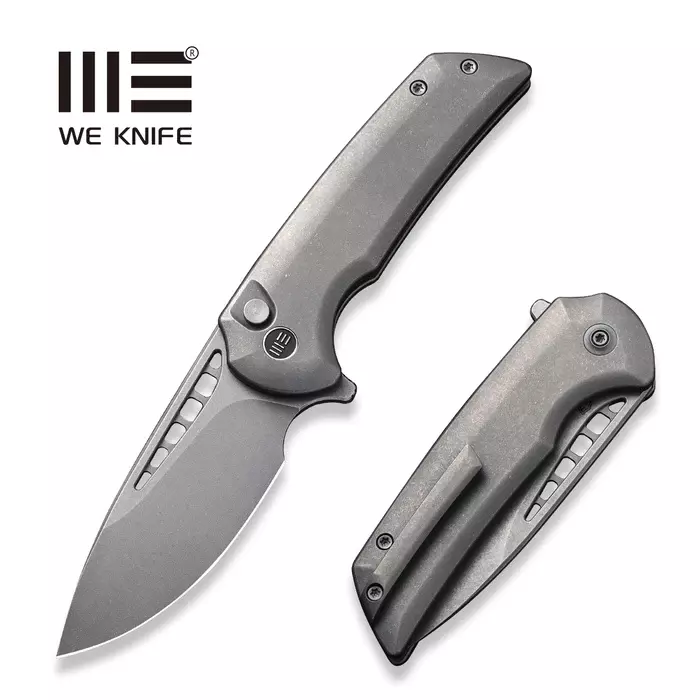 Noz-EDC-Skladany-WE-Knife-Mini-Malice-Gray-Titanium-Gray-Stonewash-CPM-20CV-by-Ferrum-Forge