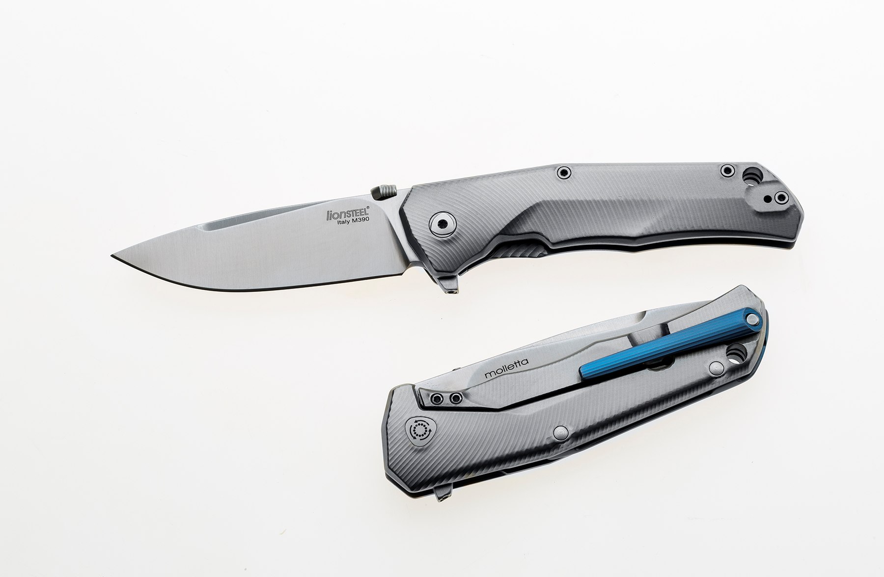 Noz-Edc-LionSteel-T-R-E-Grey-Titanium-Stone-Washed-M390-by-Michele-Pensato