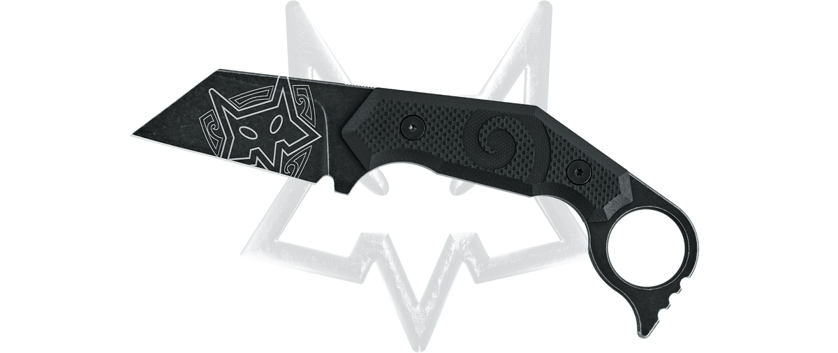 Noz-FOX-Toa-Karambit-Black-G10-Black-Idroglider-N690Co-by-Jared-Wihongi