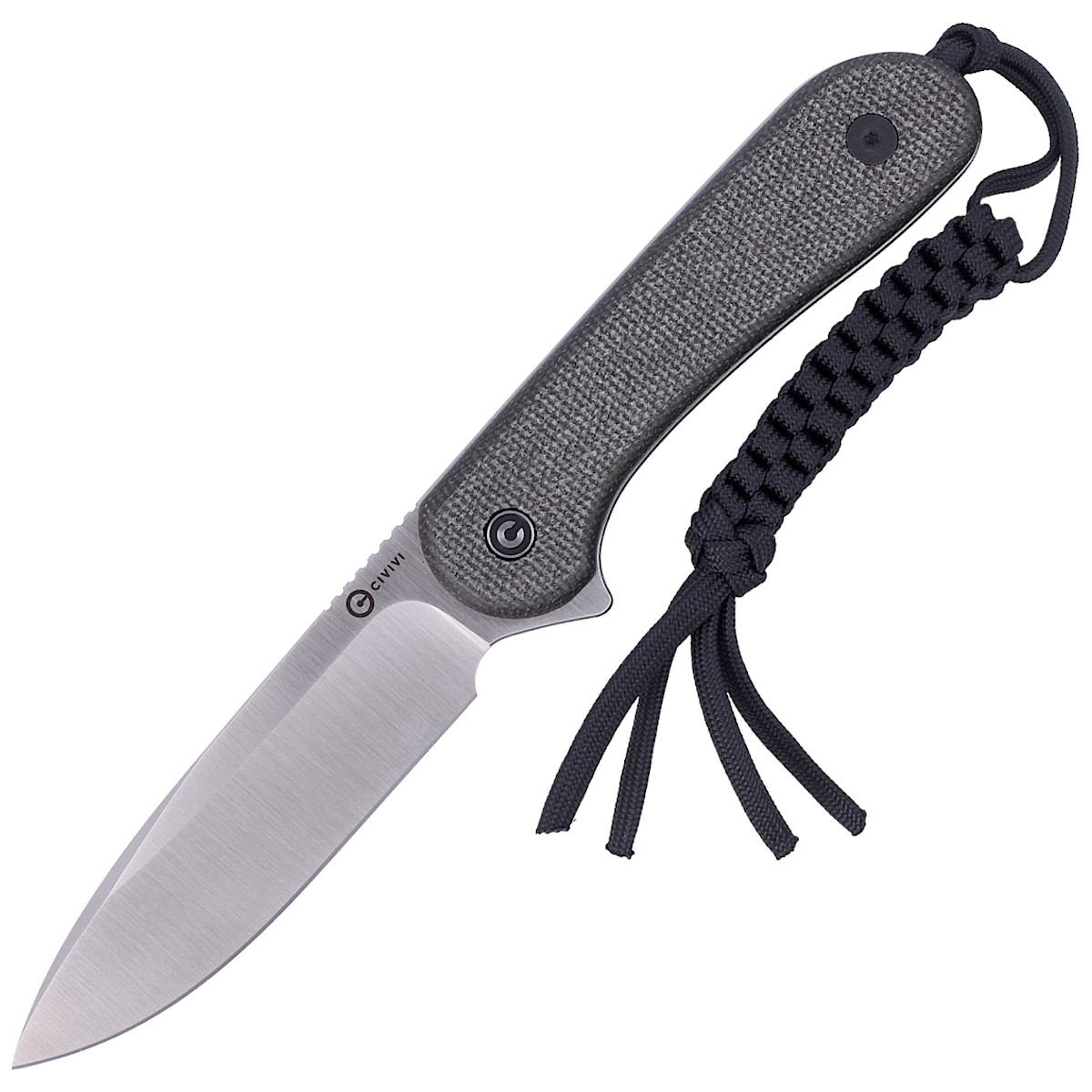 Noz-Full-Tang-CIVIVI-Elementum-Fixed-Dark-Green-Micarta-Satin-D2