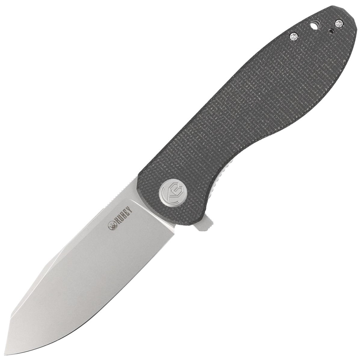 Noz-Kubey-Knife-Master-Chief-Black-Micarta-Bead-Blast-AUS-10-by-Keanu-Alfaro-KU358H