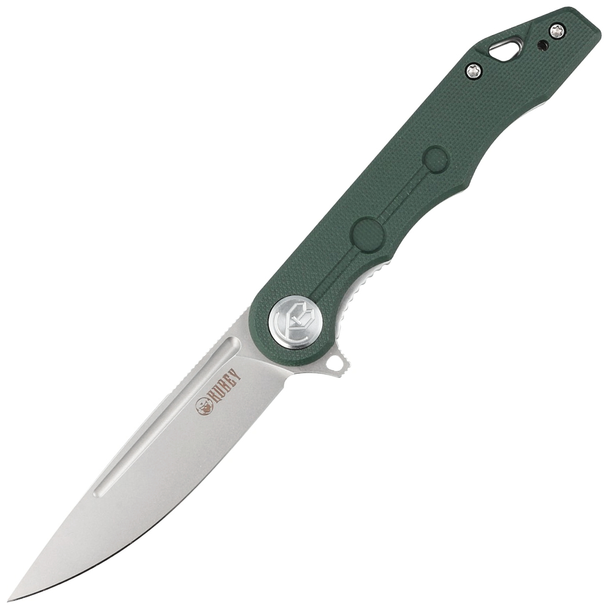 Noz-Kubey-Knife-Mizo-Green-G10-Bead-Blast-AUS-10-by-Tiguass-KU312F